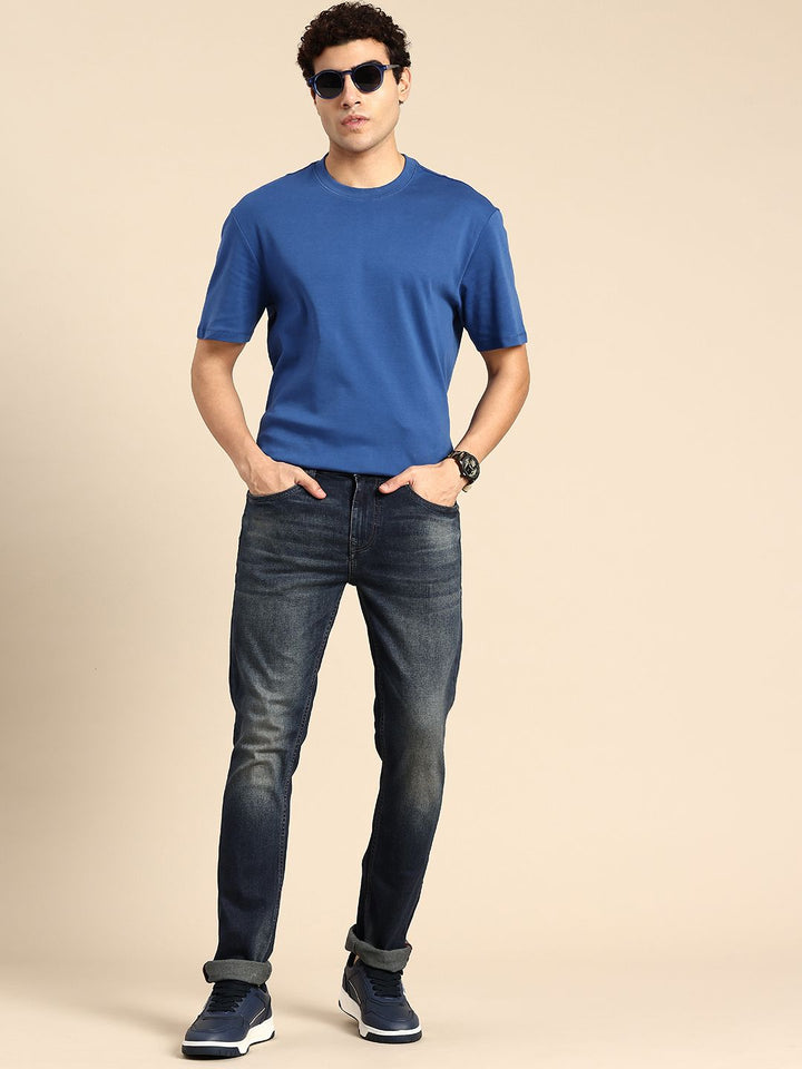 Being Human Men Slim Straight Fit Heavy Fade Stretchable Jeans
