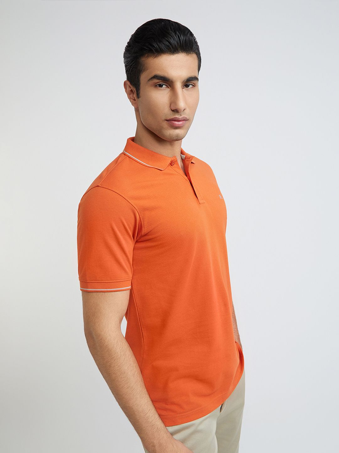 Raymond Pure Cotton Modern Fit Polo Collar T-shirt