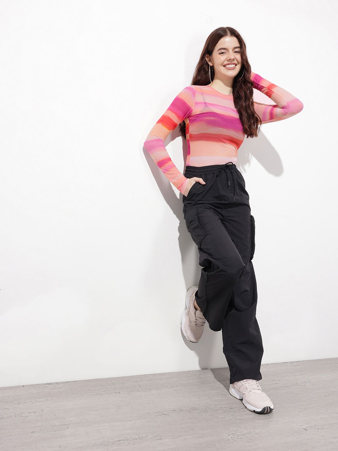 DressBerry Dreamscapes Candy Stripes Sheer Sensation Top