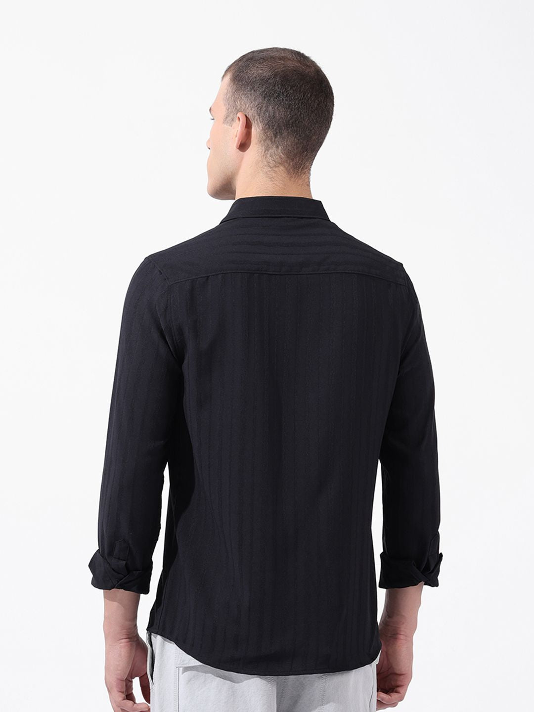 The Indian Garage Co Men Regular Fit Textured Resort Wear Shirt