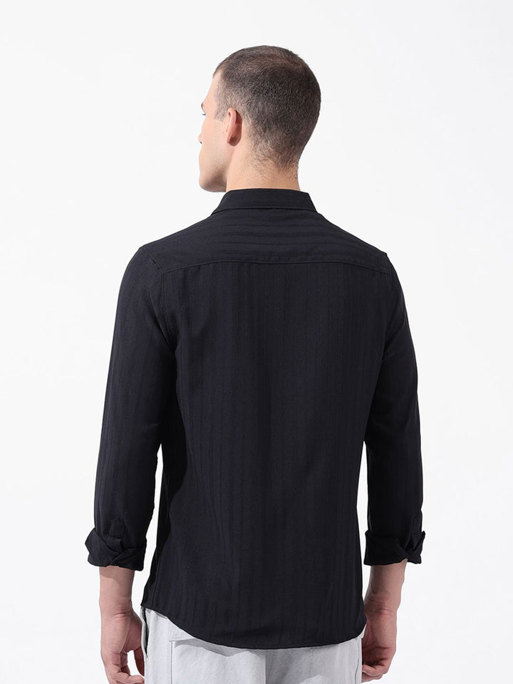 The Indian Garage Co Men Regular Fit Textured Resort Wear Shirt