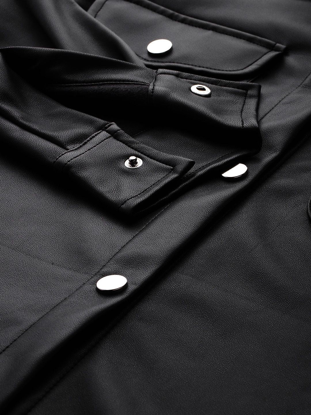 DressBerry Faux Leather Shirt