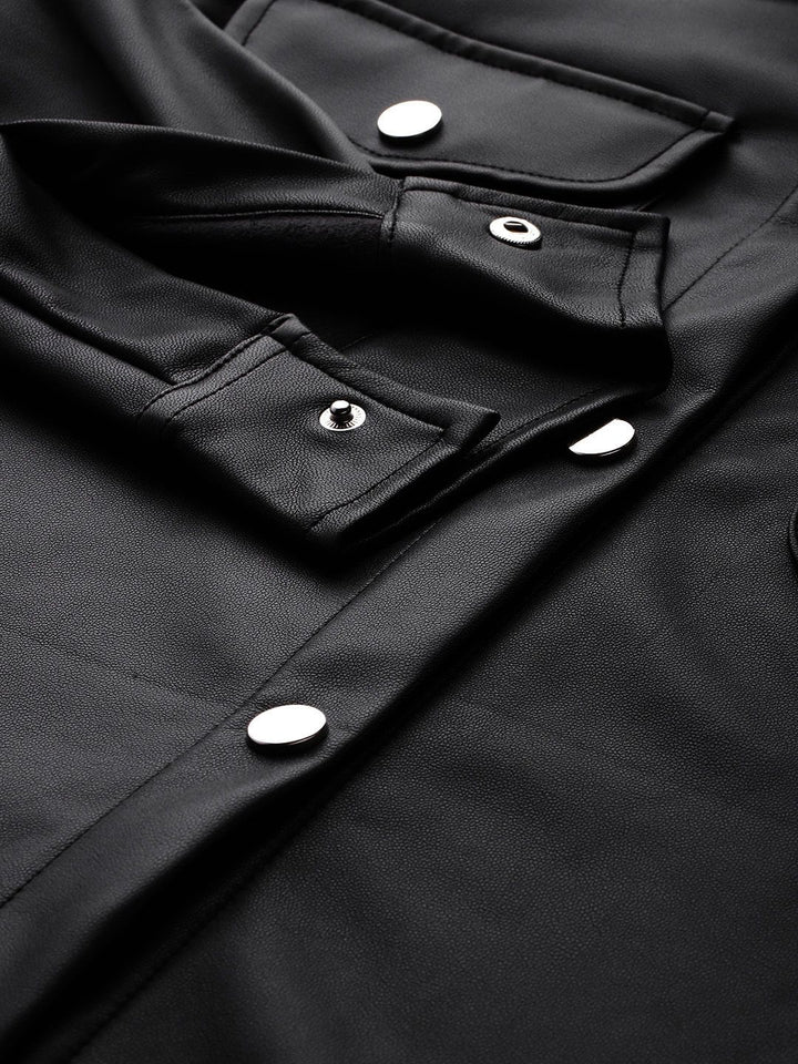 DressBerry Faux Leather Shirt