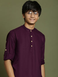 VASTRAMAY Boys Band Collar Kurta