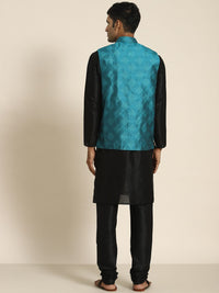 SOJANYA Men Black Kurta with Churidar