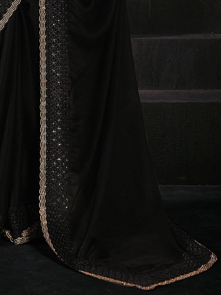 Saree mall Beads and Stones Poly Chiffon Sarees