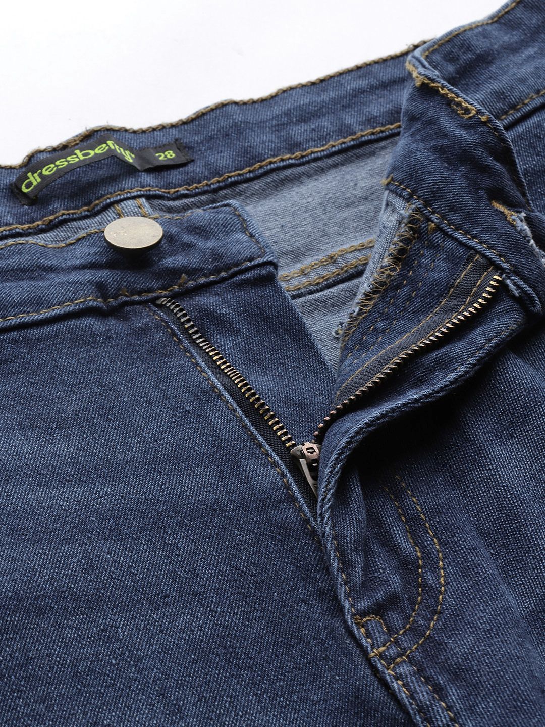 DressBerry Women Navy Blue Boyfriend Fit Stretchable Jeans