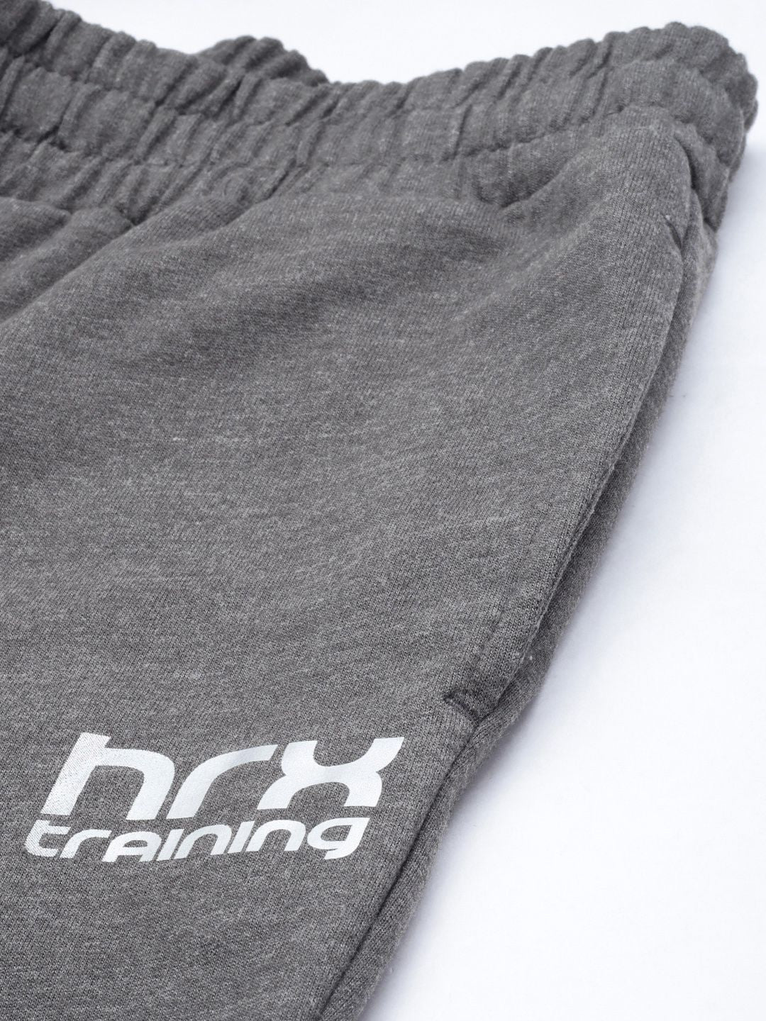 HRX By Hrithik Roshan Training Women Grey Anthra Melange Rapid-Dry Solid Track Pants