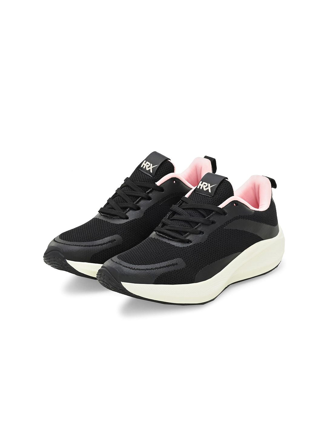 HRX by Hrithik Roshan Women Black & Pink Memory Foam Mesh Running Shoes