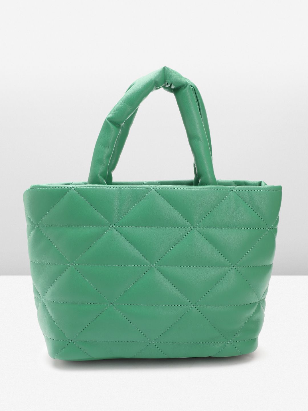 Lino Perros Structured Handheld Bag with Quilted Detail