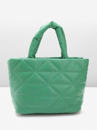 Lino Perros Structured Handheld Bag with Quilted Detail