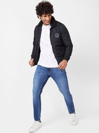 SPYKAR Stand Collar Slim Fit Puffer Jacket