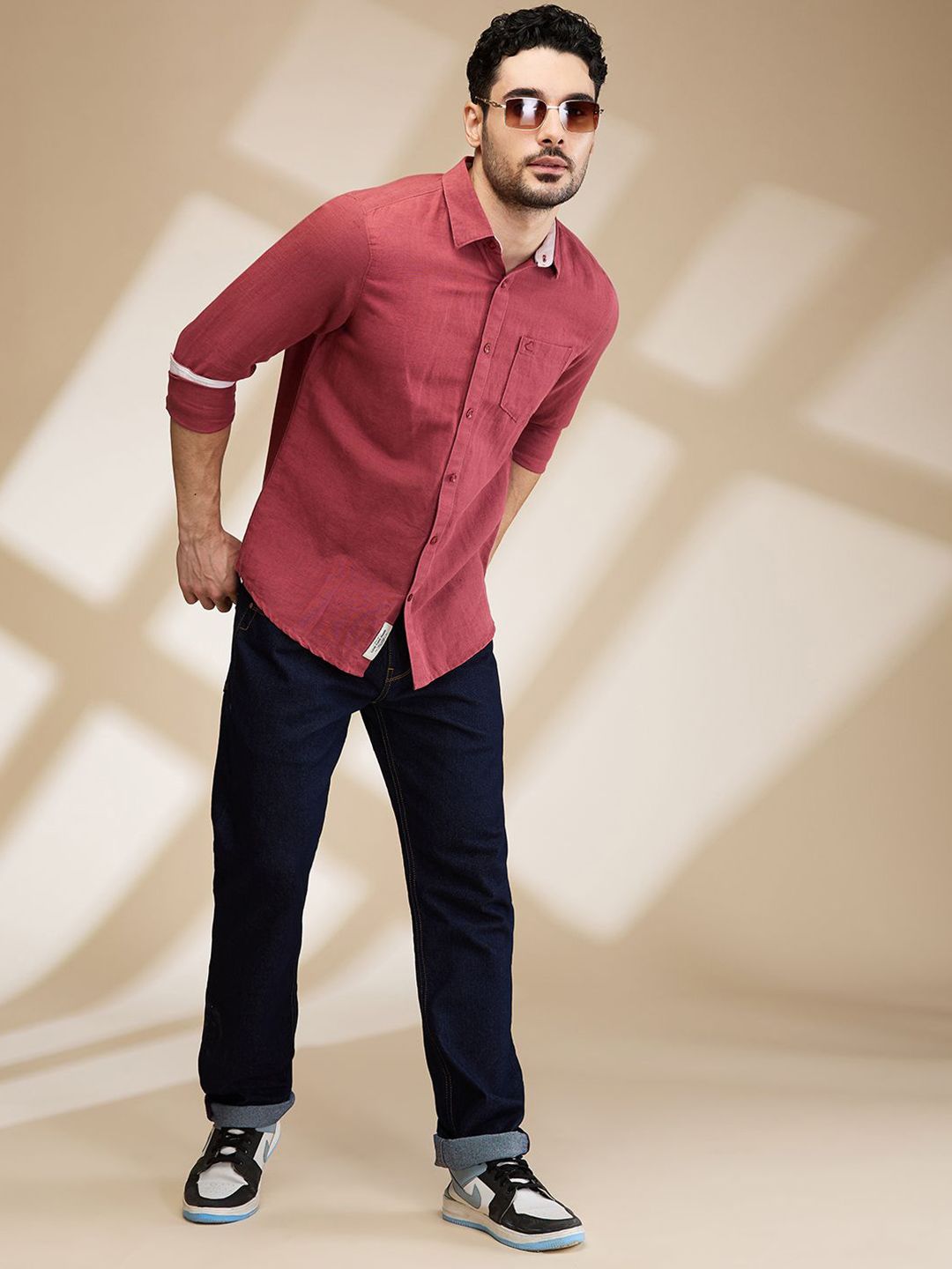 Being Human Men Slim Fit Opaque Casual Shirt