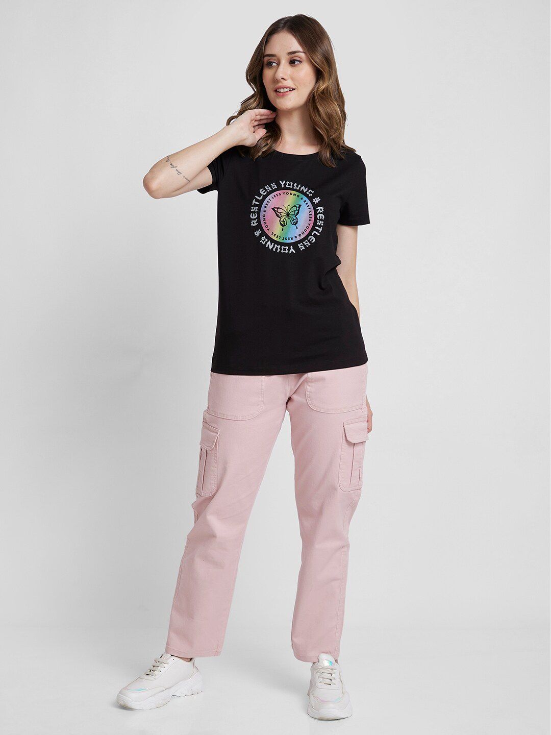 SPYKAR Graphic Printed Cotton T-shirt