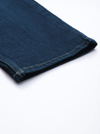 The Indian Garage Co Men Slim Fit Low Distress Light Fade Stretchable Jeans