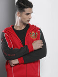 The Indian Garage Co Men Red Solid Hooded Sweatshirt