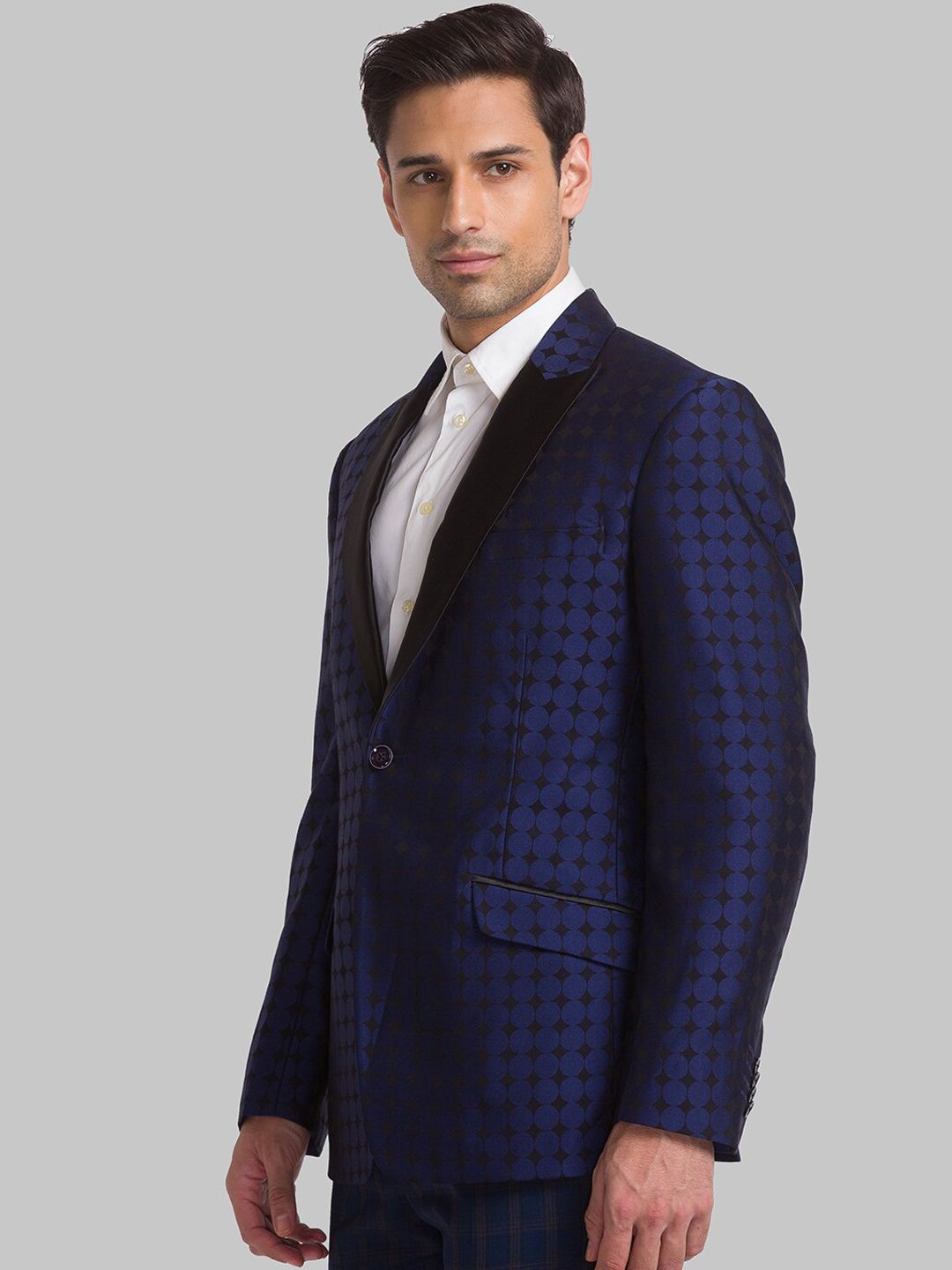 Park Avenue Men Printed Super Slim-Fit Single-Breasted Two-Piece Formal Suit