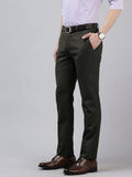 Park Avenue Men Checked Slim Fit Formal Trousers