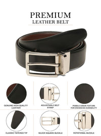 Teakwood Leathers Men Leather Reversible Belt