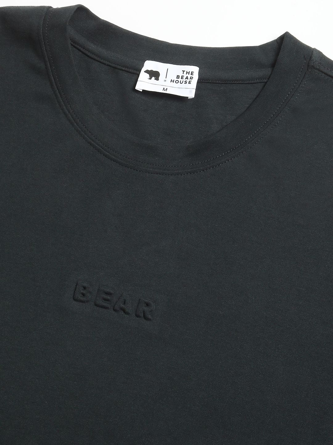 THE BEAR HOUSE Men's Solid Regular Fit Casual T-shirt