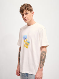 THE BEAR HOUSE Men Graphic Printed Round Neck Cotton Oversized T-Shirt