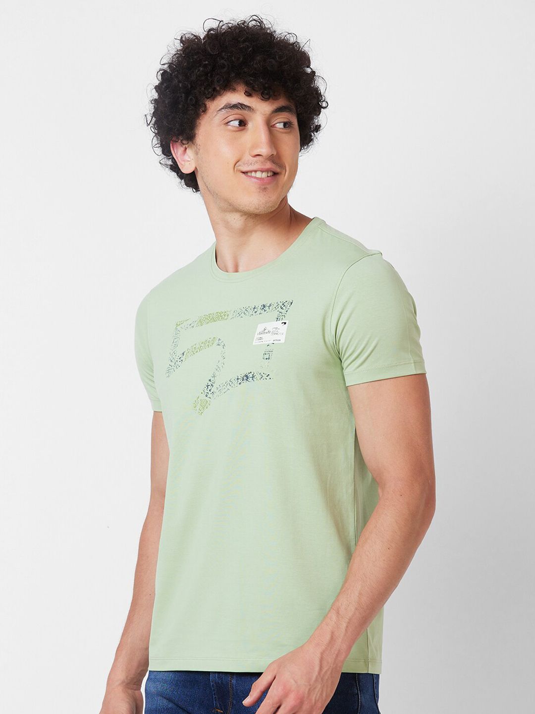 SPYKAR Men Typography Printed Cotton Slim Fit T-shirt