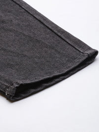 The Indian Garage Co Men Charcoal Grey Mildly Distressed Stretchable Jeans