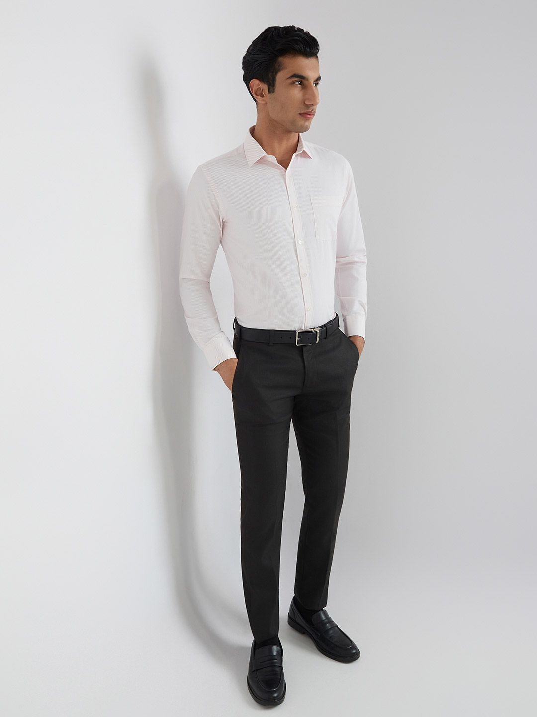 Park Avenue Slim Fit Striped Formal Shirt
