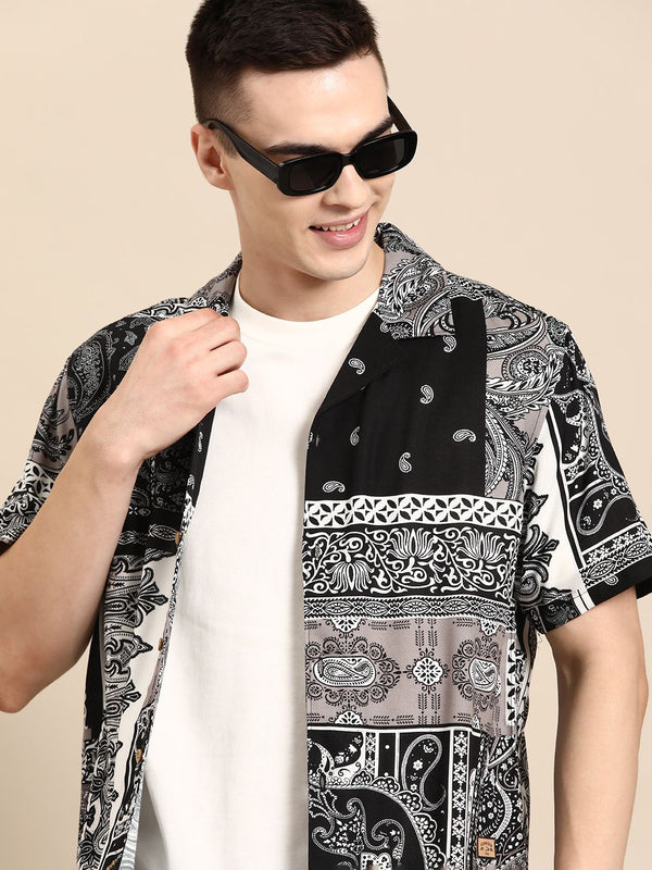 DENNISON  Smart Block Printed Casual Shirt