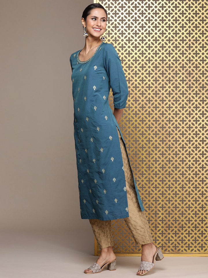 House of Pataudi Embellished Straight Jashn Kurta