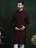 SOJANYA Ethnic Motifs Embroidered Mandarin Collar Sequinned Straight Kurta