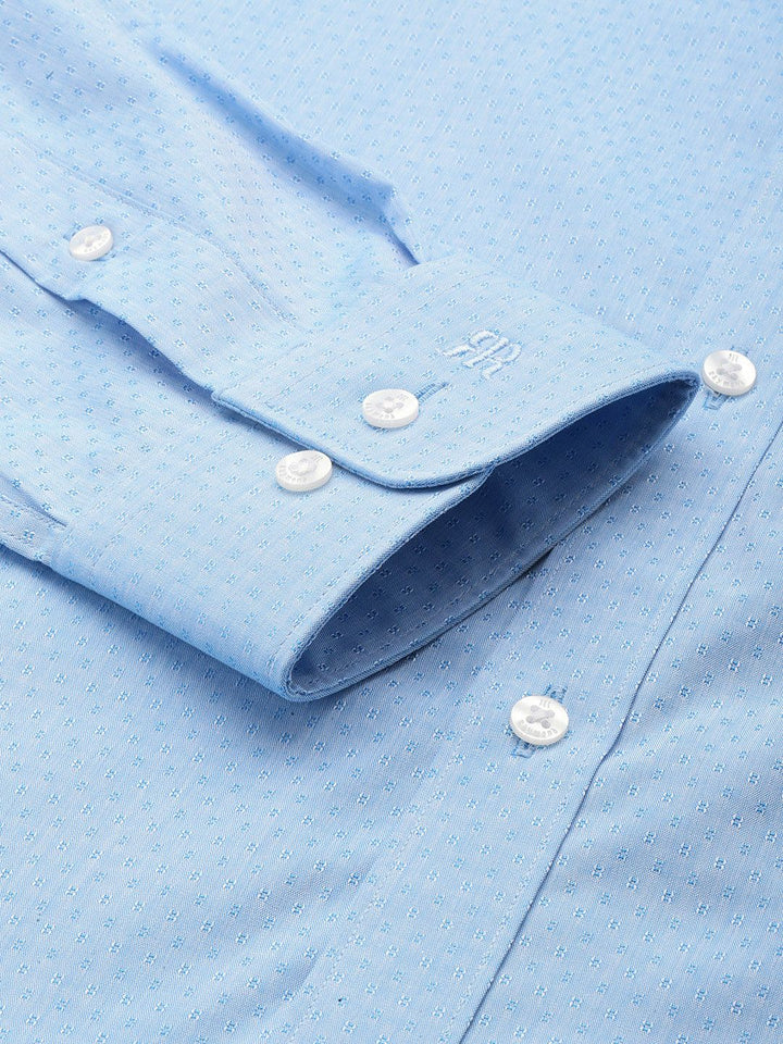 Raymond Pure Cotton Textured Slim Fit Formal Shirt