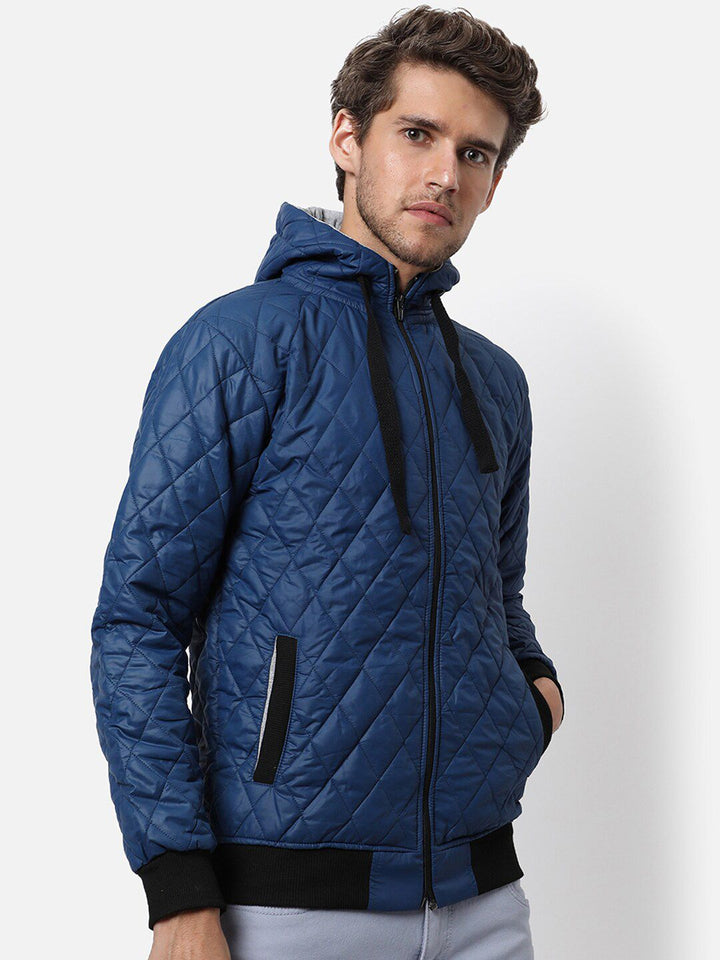 Campus Sutra Men Blue Windcheater Luar Jaket Selimut