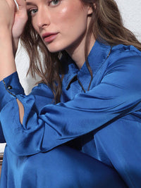 RAREISM Shirt Collar A-Line Midi Dress
