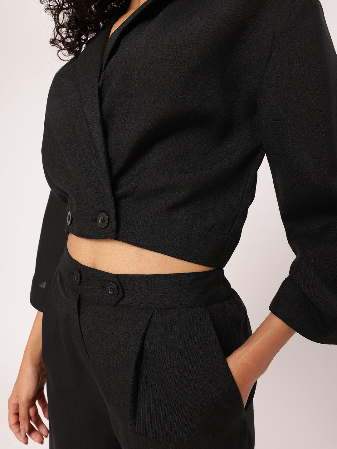 DressBerry Own Your K-Street Style Crop Top And Shorts Co-Ords