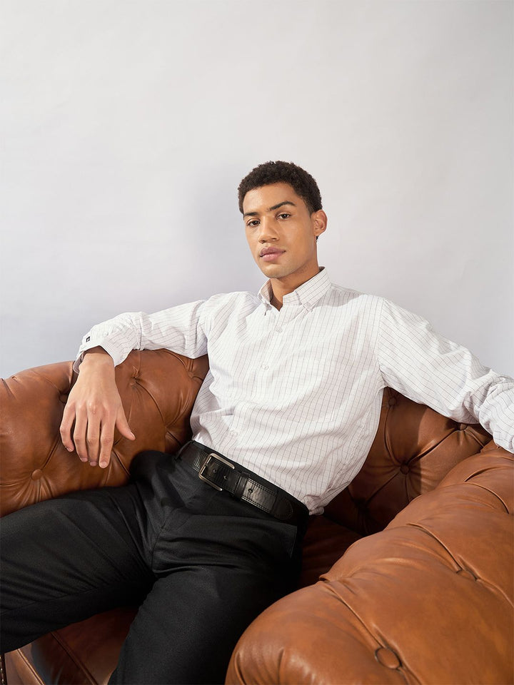 DENNISON Smart Micro Checked Formal Shirt