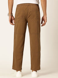 Thomas Scott Men Relaxed Loose Fit Mid-Rise Pure Cotton Trousers
