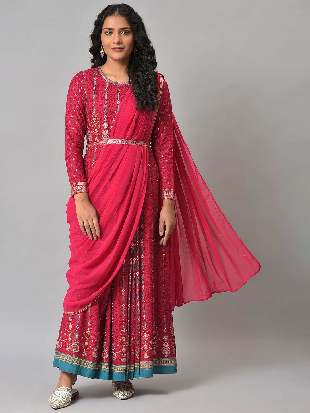 W Ethnic Motifs Maxi Dress