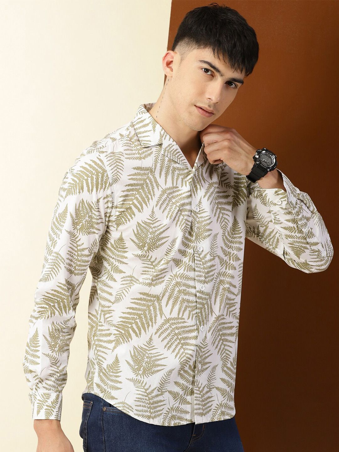 Thomas Scott Classic Fit Floral Printed Casual Pure Cotton Shirt
