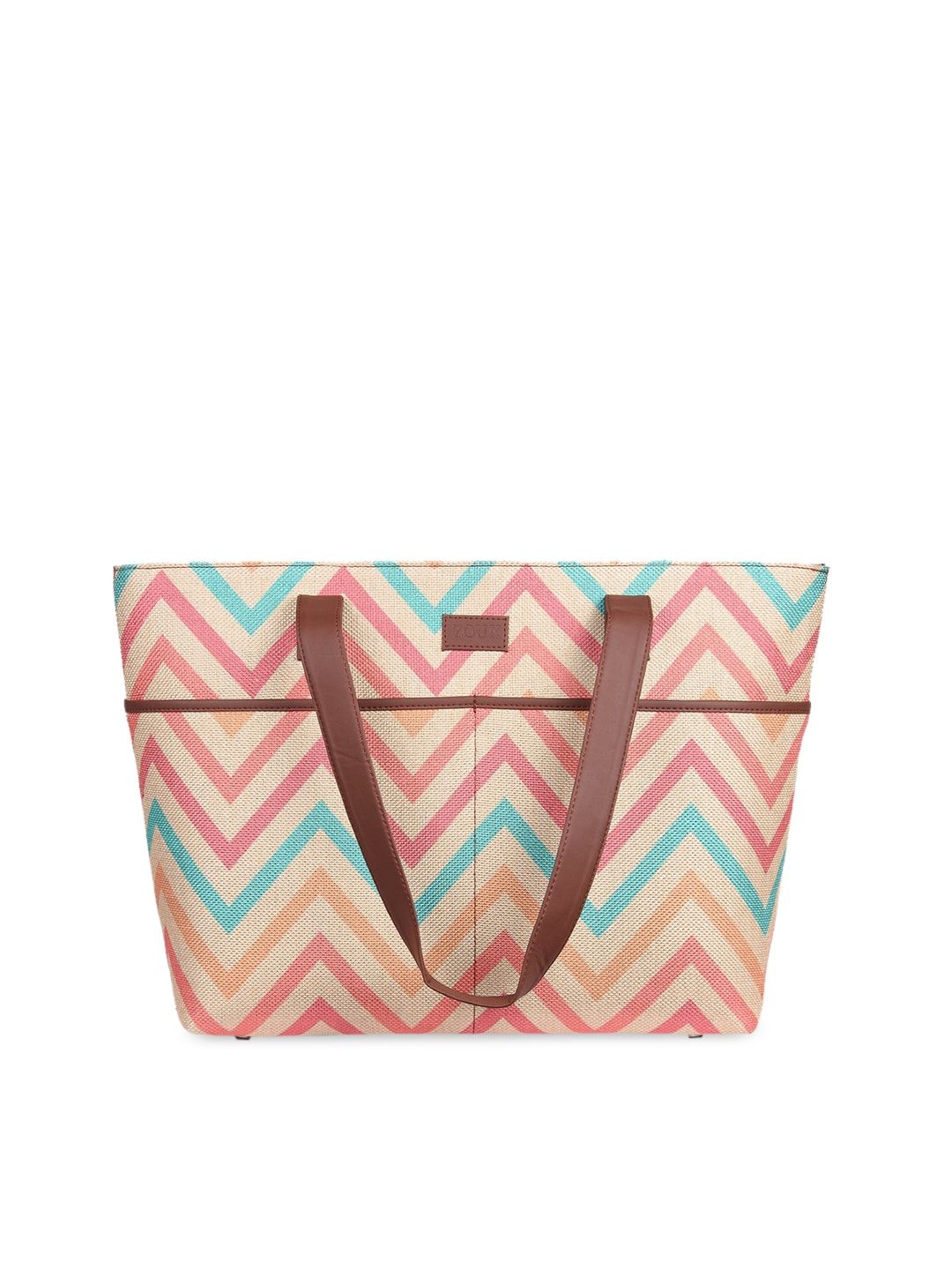 ZOUK Pink Self Design Sustainable Tote Bag