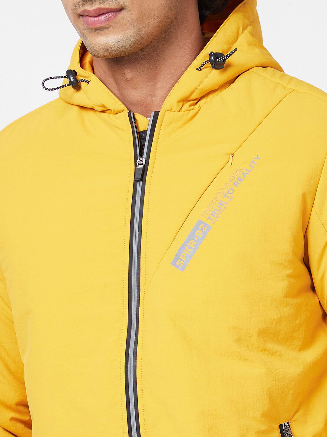 SPYKAR Hooded Zip Detail Tailored Jacket