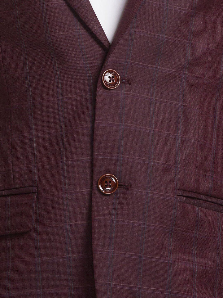 Park Avenue Men Checked Single Breasted Two Piece Formal Suit
