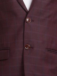 Park Avenue Men Checked Single Breasted Two Piece Formal Suit