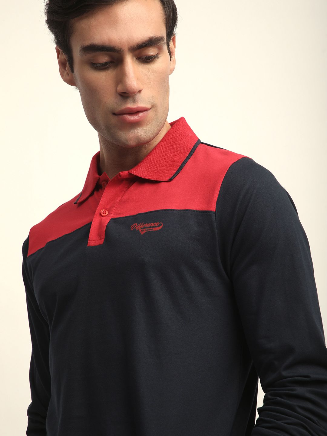 Difference Of Opinion Men Long Sleeve Regular Fit Polo Tshirt