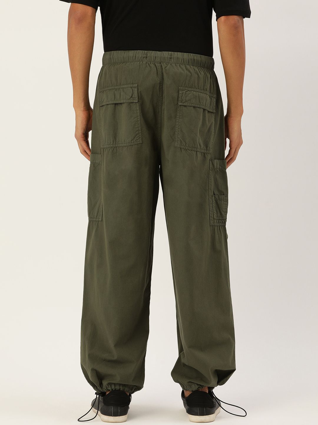 Bene Kleed Men Mid Rise Parachute Fit Pure cotton Cargos Trouser