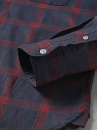 THE BEAR HOUSE Slim Fit Checked Button-Down Collar Casual Shirt