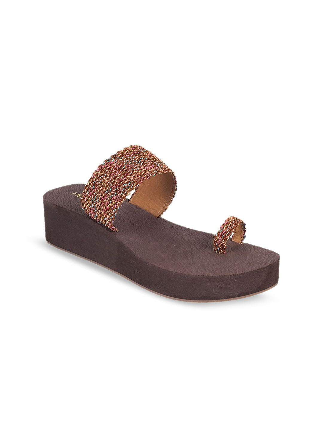 Metro Textured One Toe Flatform Heels