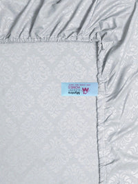 Myntra Elegant Homes Grey Floral 300 TC King Bedsheet with 2 Pillow Covers