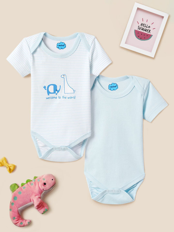 Nauti Nati Bayi -Pcs dicetak bodysuit kapas lembut tulen