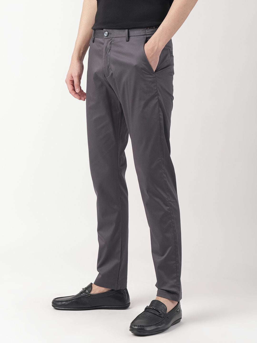 RARE RABBIT Men Daron Mid-Rise Slim Fit Trouser
